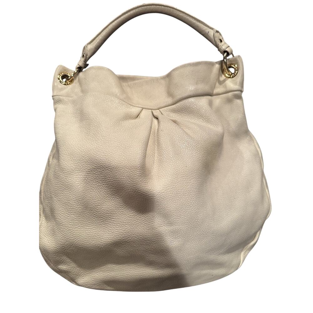 Marc by Marc Jacobs Classic Q Hillier Pebble Leather Hobo Bag White Shoulder - Picture 3 of 13